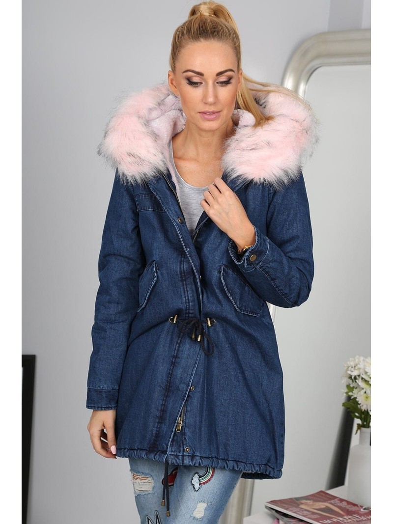 Jacheta Denim Pale Pink 7000 - Magazin online - Boutique